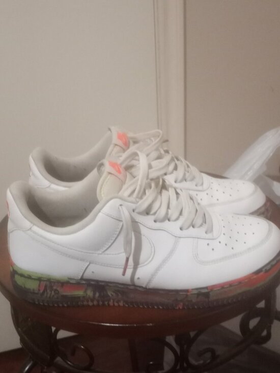 Nike Air Force 1 Marble Color Swirl White Sneakers Men\'s Size 9 AJ9507-100 main image 4